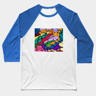 Stained Glass Mosaics 2-Neographic-art,Relaxing Art,Meditative Art Baseball T-Shirt